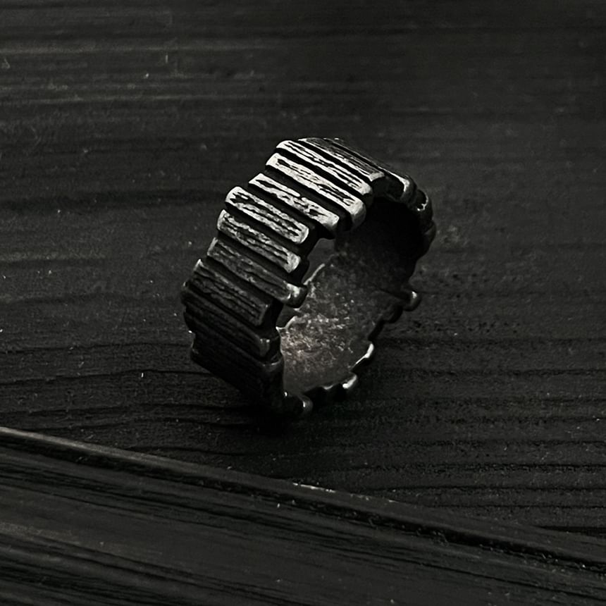 Irregular Textured Stainless Steel Ring