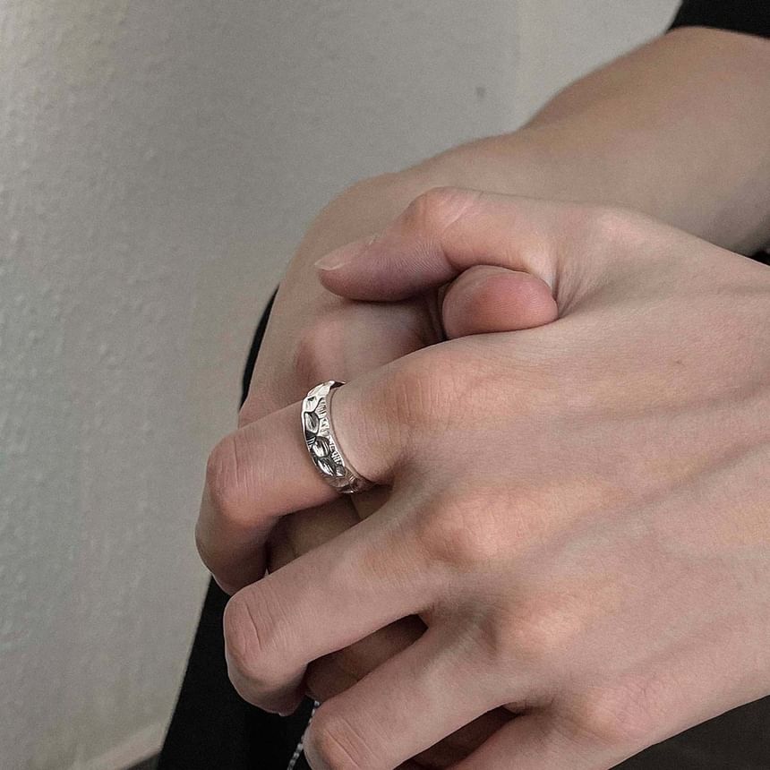 Textured Stainless Steel Ring