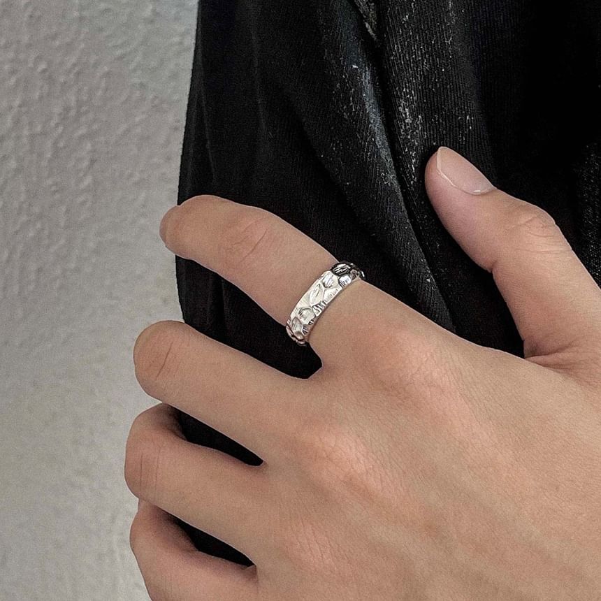 Textured Stainless Steel Ring
