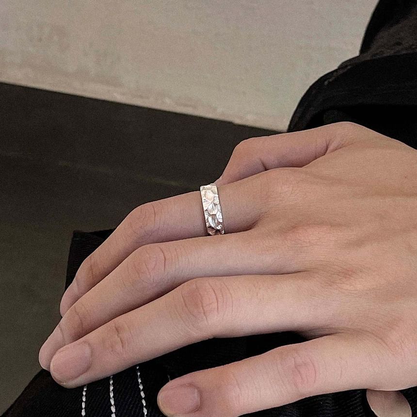 Textured Stainless Steel Ring