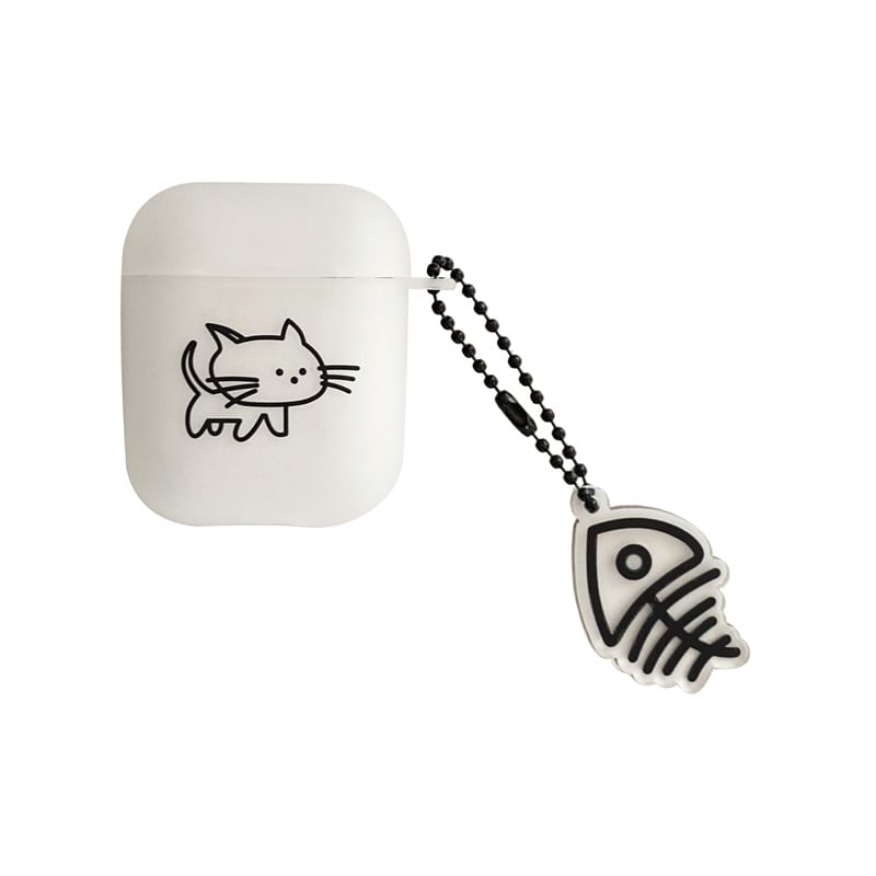 Cat Fish Bone Charm AirPods / Pro Earphone Case Skin