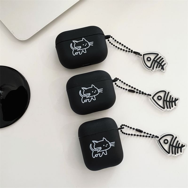 Cat Fish Bone Charm AirPods / Pro Earphone Case Skin
