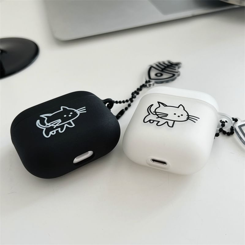 Cat Fish Bone Charm AirPods / Pro Earphone Case Skin
