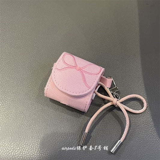 Bow Embroidered AirPods / Pro Earphone Case Skin / Charm / Set