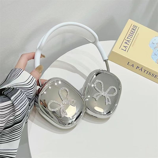 Heart Faux Pearl Mirrored AirPods Max Earphone Case Skin