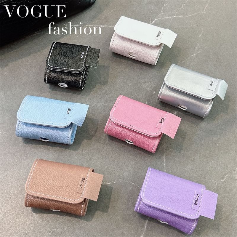 Plain Faux Leather AirPods / Pro Earphone Case Skin