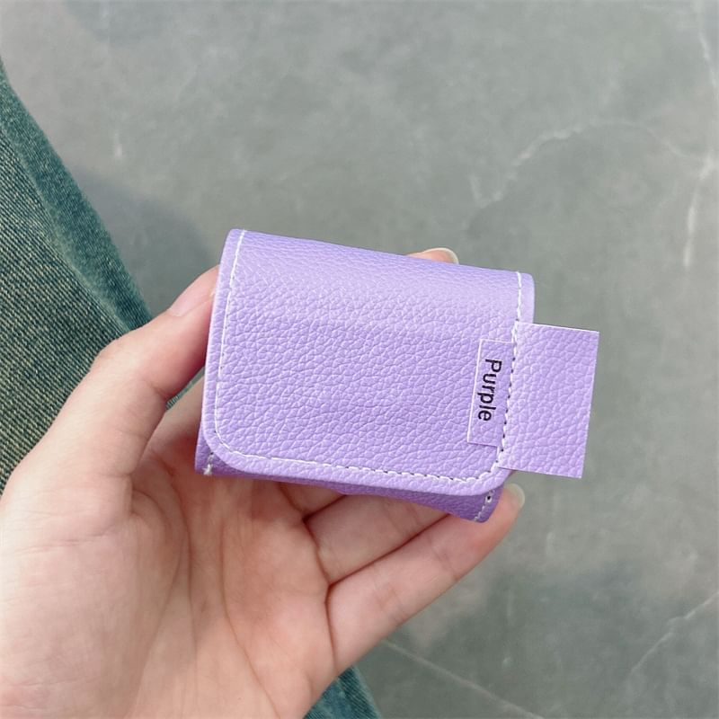 Plain Faux Leather AirPods / Pro Earphone Case Skin