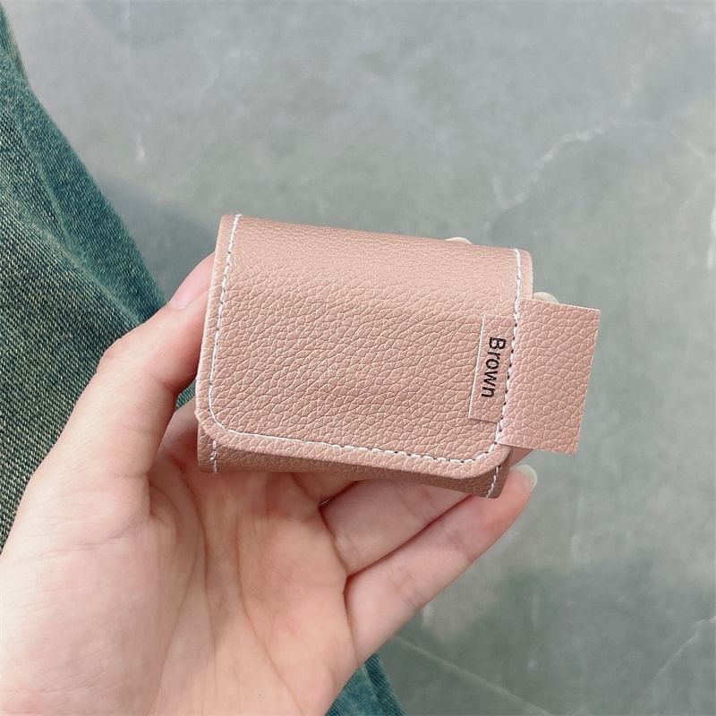 Plain Faux Leather AirPods / Pro Earphone Case Skin