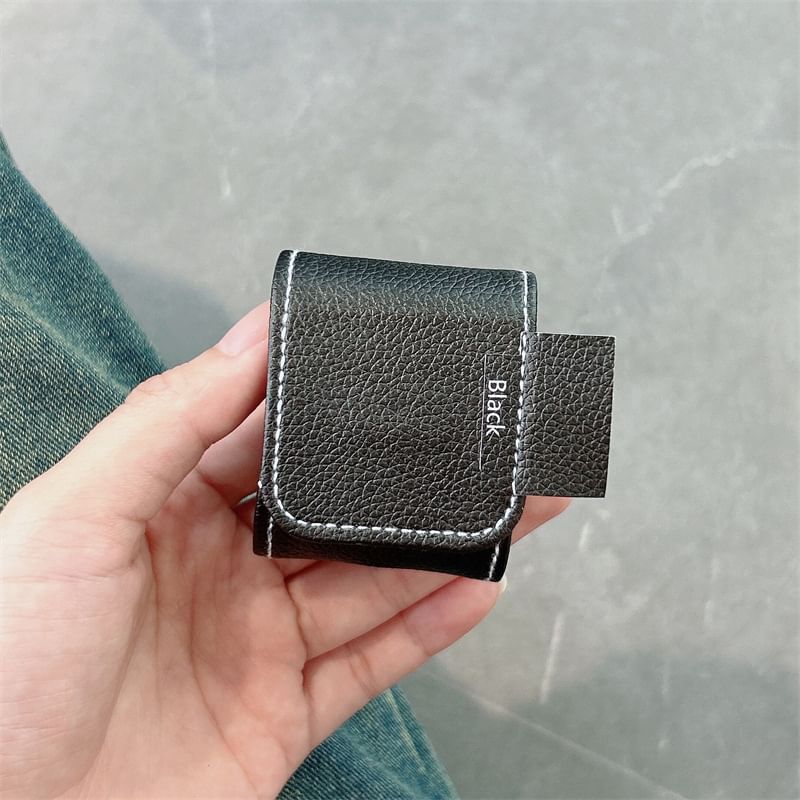 Plain Faux Leather AirPods / Pro Earphone Case Skin