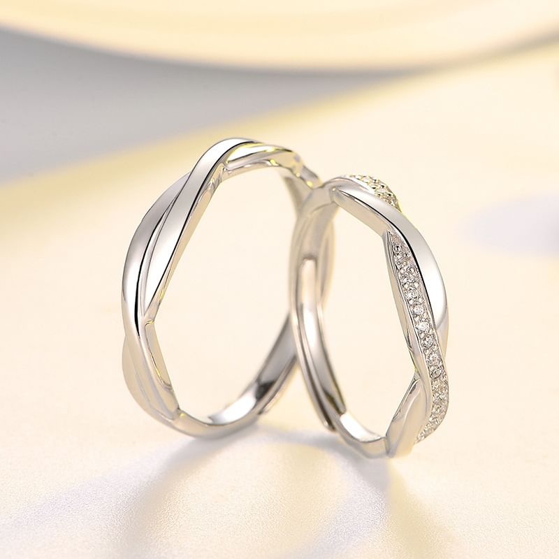 Matching Rhinestone Couple Ring