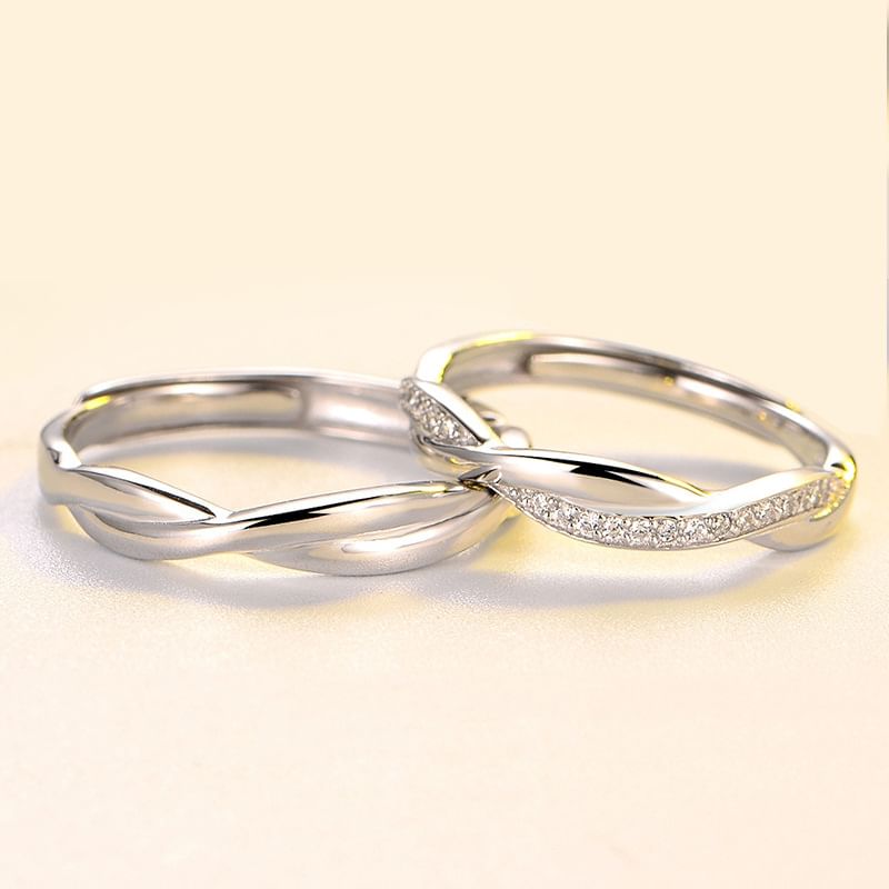 Matching Rhinestone Couple Ring