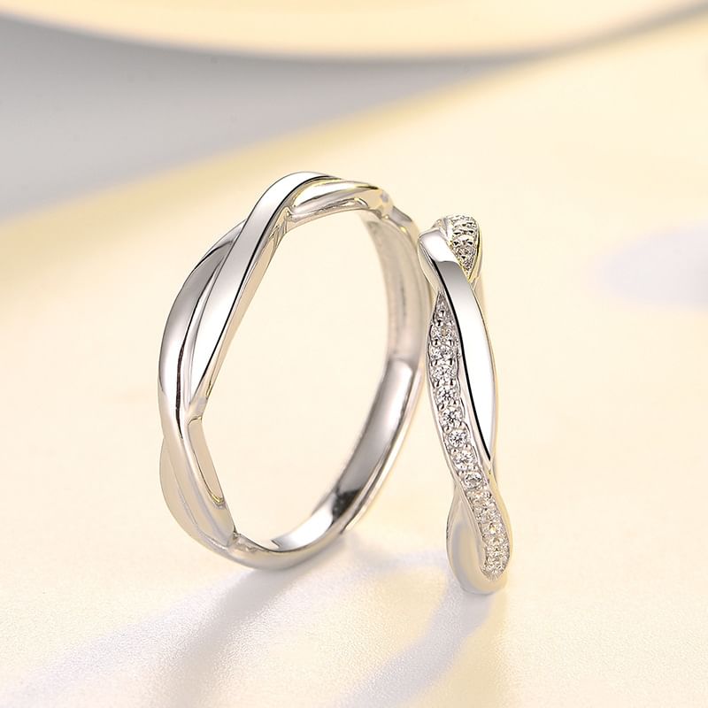 Matching Rhinestone Couple Ring
