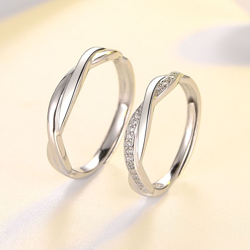 Matching Rhinestone Couple Ring