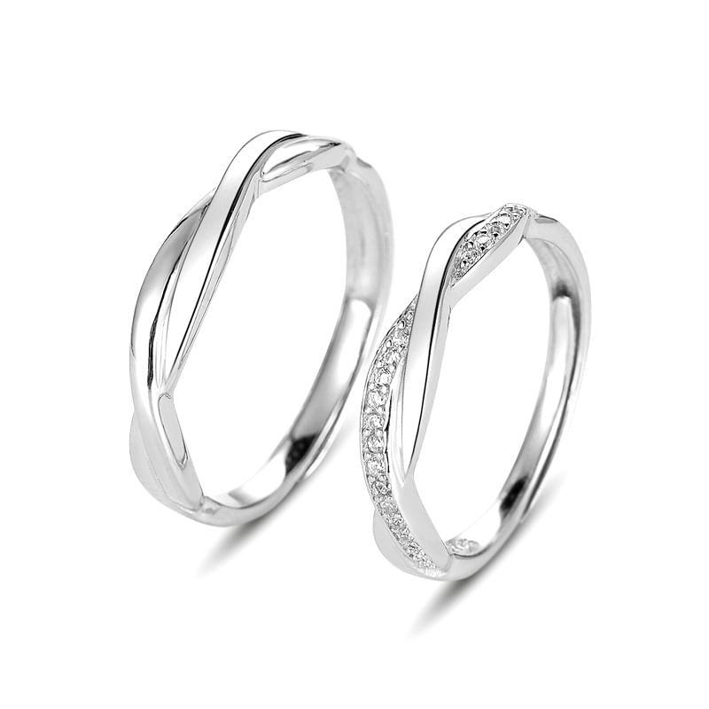 Matching Rhinestone Couple Ring