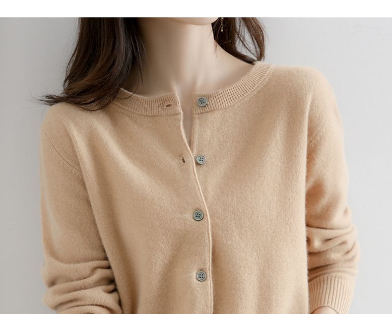 Round Neck Basic Cardigan