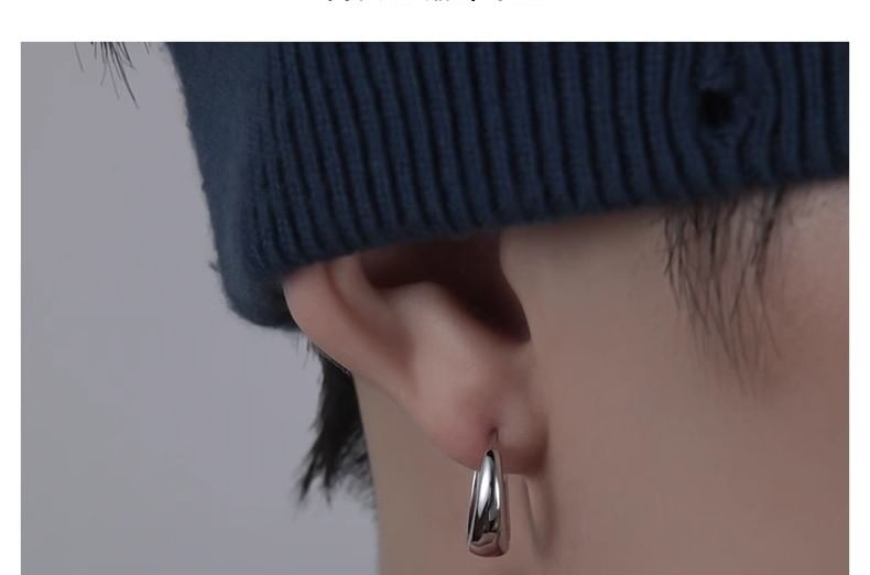 Layered Hoop Earring Set Polished S999 Silver
