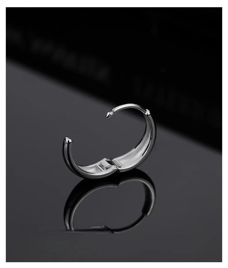Layered Hoop Earring Set Polished S999 Silver
