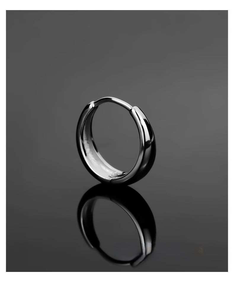 Layered Hoop Earring Set Polished S999 Silver