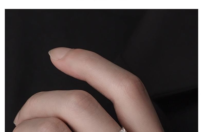 Textured Open Ring S925 Sterling Silver