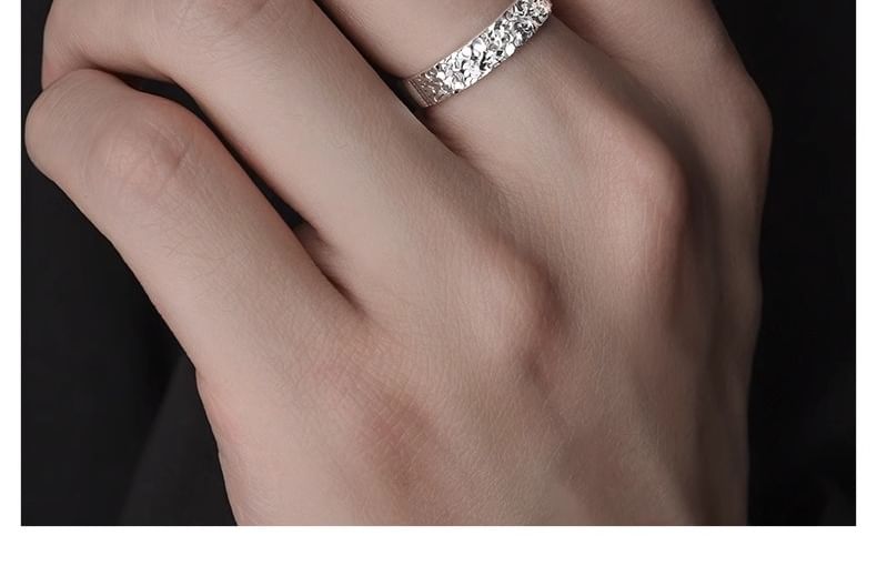 Textured Open Ring S925 Sterling Silver