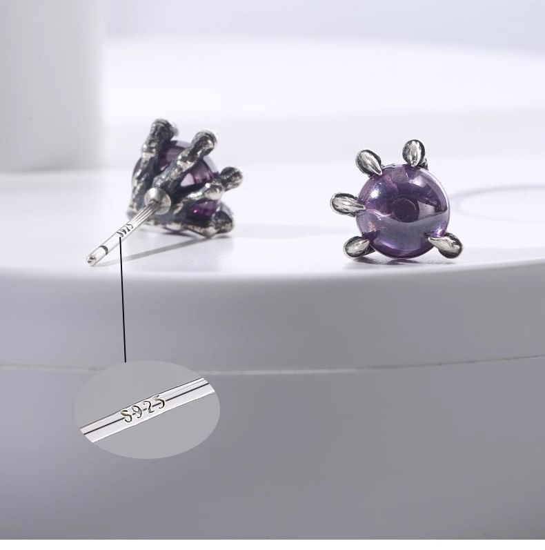 Claw Stud Earring S925 Sterling Silver Set