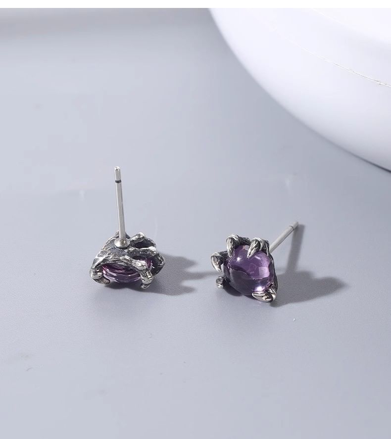 Claw Stud Earring S925 Sterling Silver Set