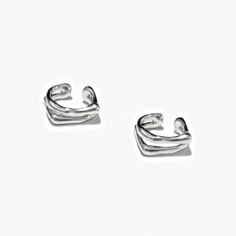 Layered Alloy Ear Cuff Set