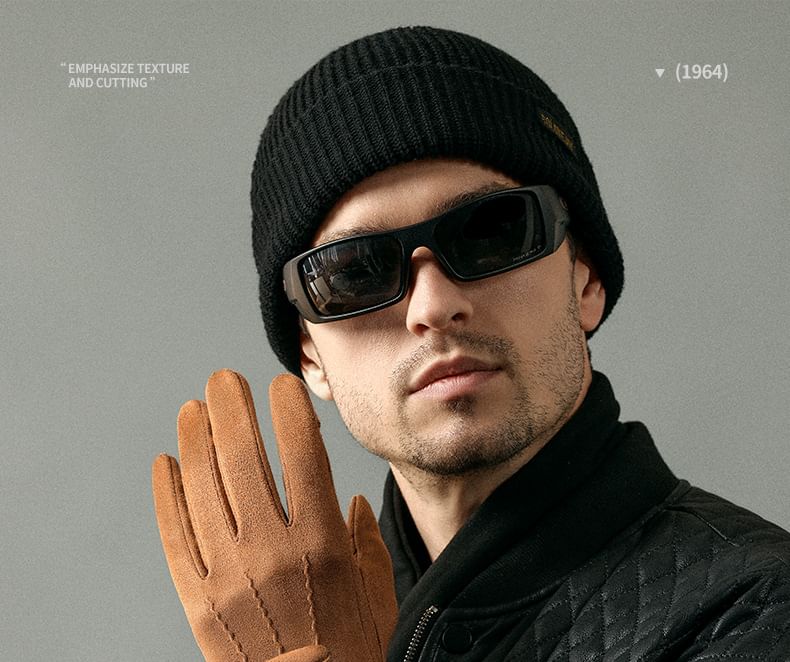 Faux Suede Fleece Lined Touchscreen Gloves