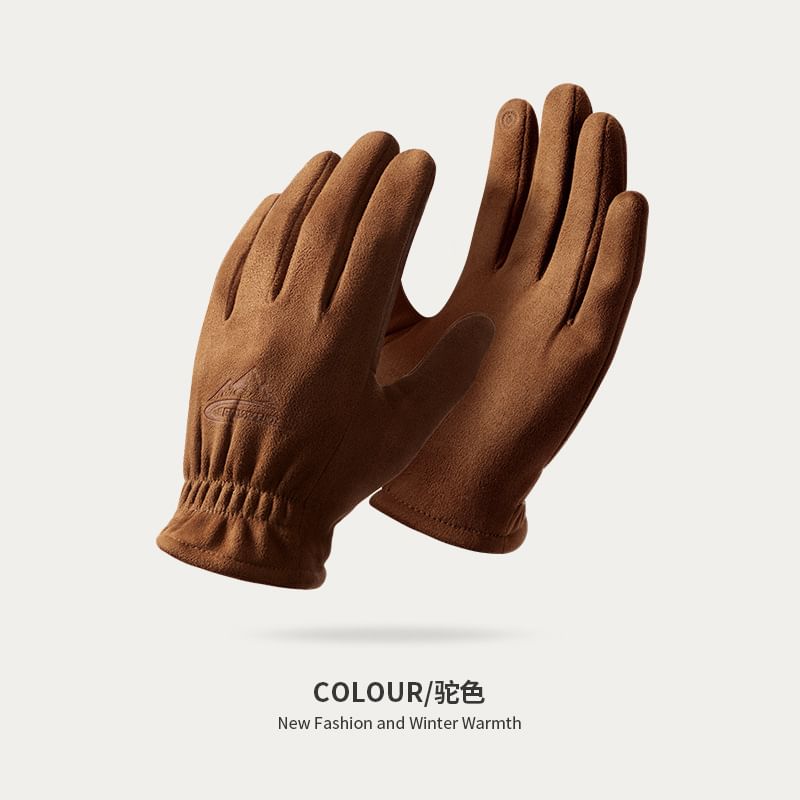 Faux Suede Touchscreen Gloves