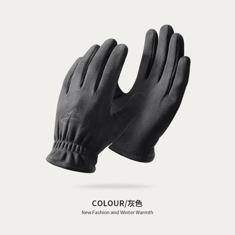 Faux Suede Touchscreen Gloves