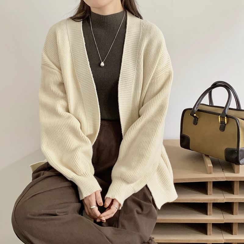 V-Neck Basic Cardigan