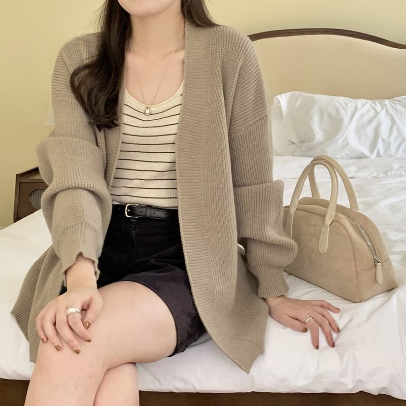 V-Neck Basic Cardigan