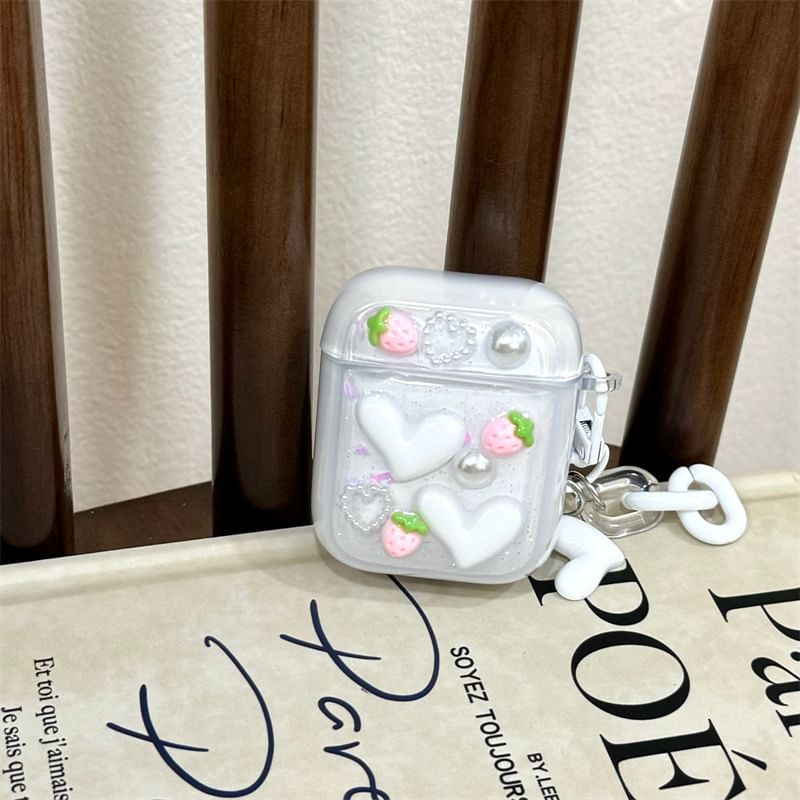 Floral Applique AirPods Case For AirPods 1/2 Generation, Pro, Pro 2, 3rd Generation