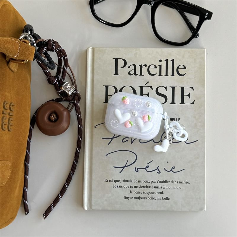 Floral Applique AirPods Case For AirPods 1/2 Generation, Pro, Pro 2, 3rd Generation