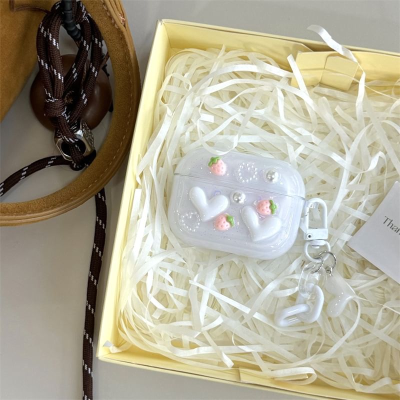 Floral Applique AirPods Case For AirPods 1/2 Generation, Pro, Pro 2, 3rd Generation