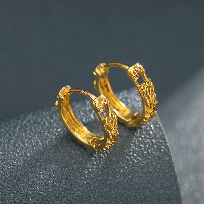 Rhinestone Hoop Earring