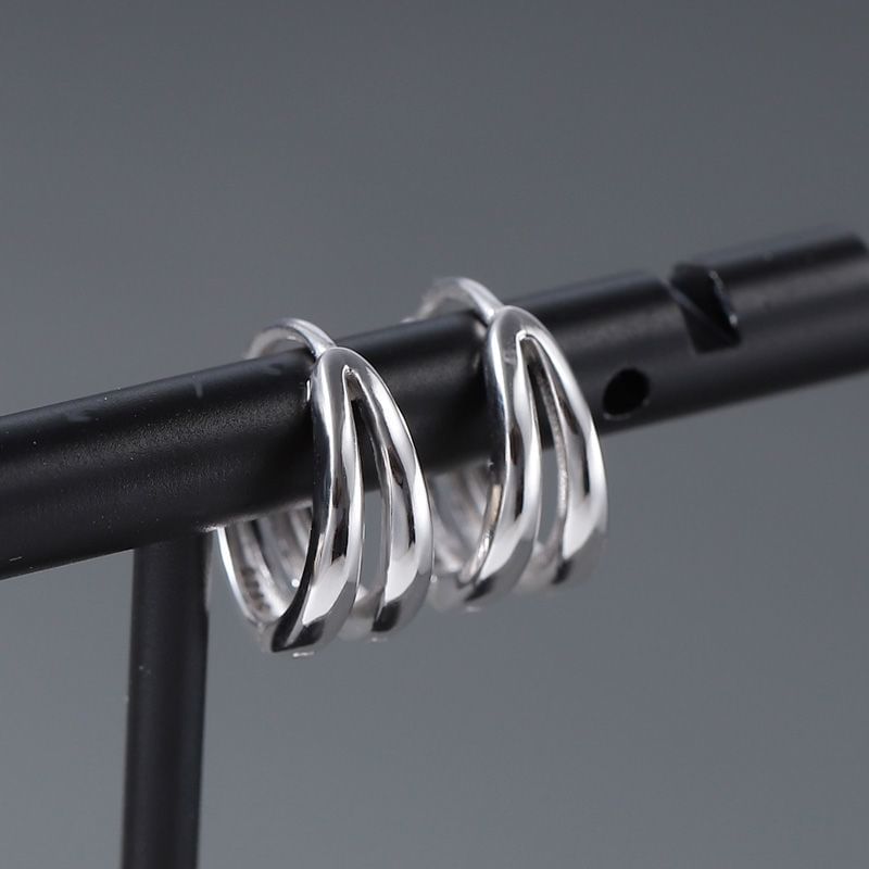Plain Double Hoop Earring