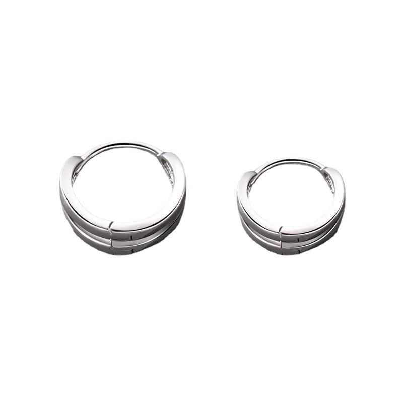 Plain Double Hoop Earring