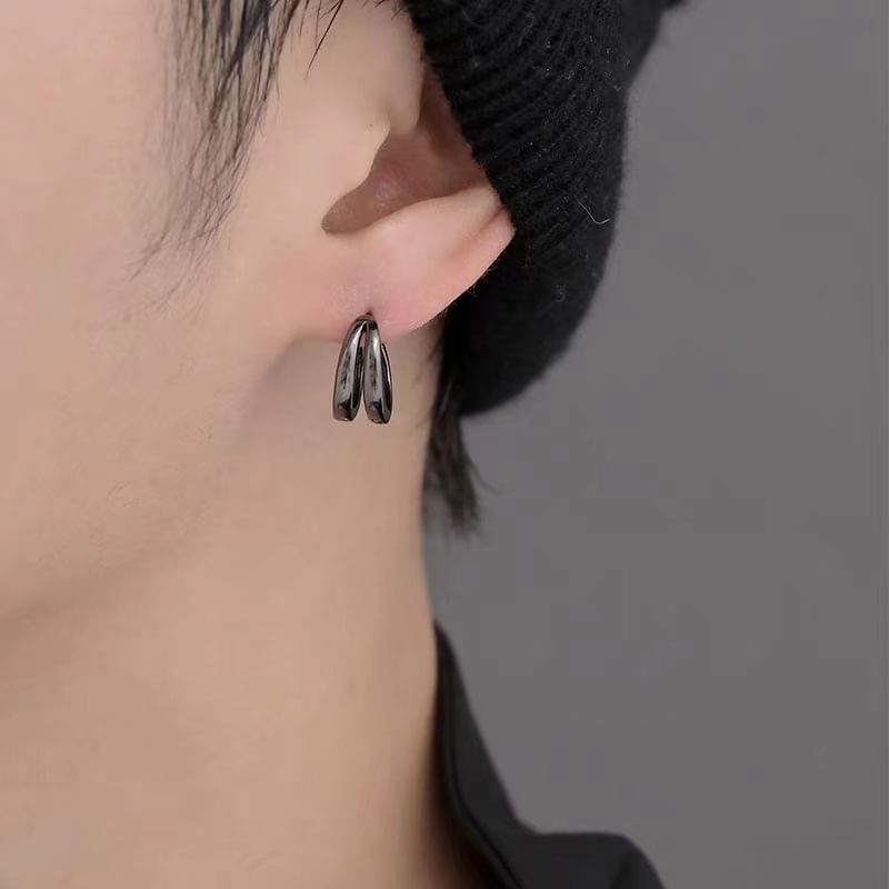 Plain Double Hoop Earring
