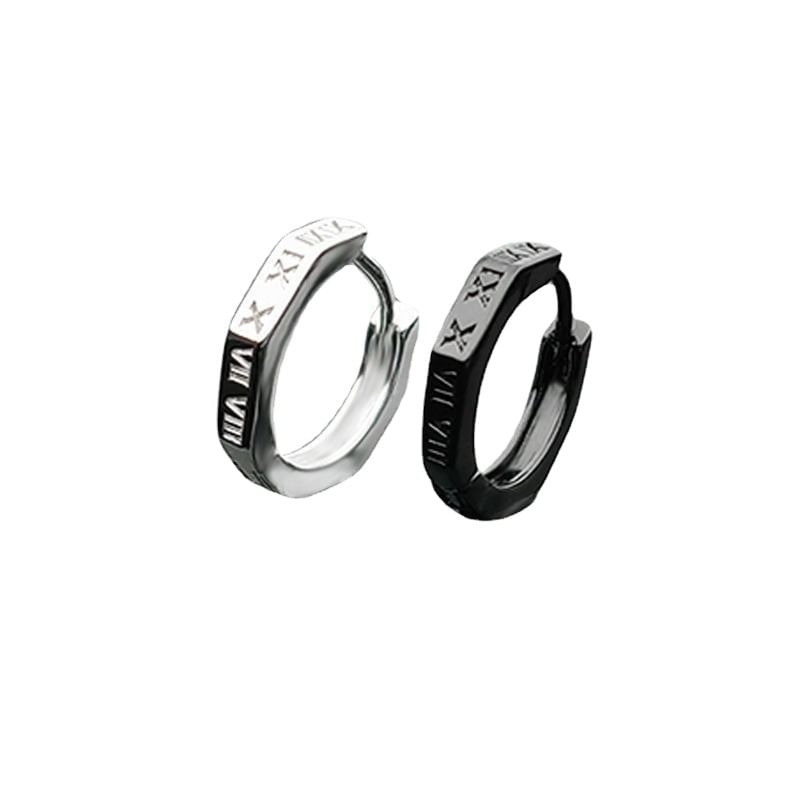 Hexagon-Shaped Hoop Earring