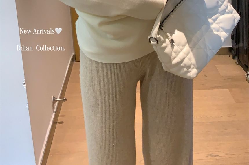 Off-Shoulder Lace Trim Knit Pullover