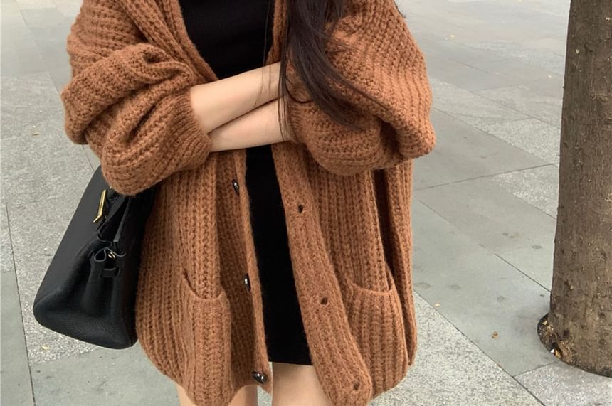 Plain Cardigan or Chunky Knit Tank Dress