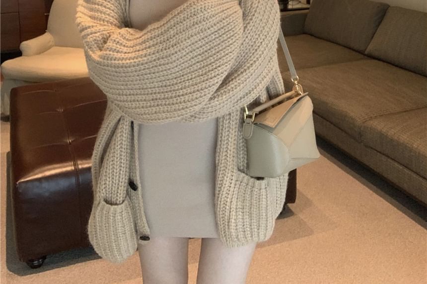Plain Cardigan or Chunky Knit Tank Dress