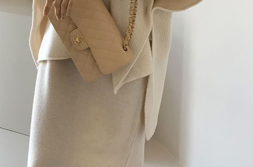 Open Front Cape Plain Cardigan