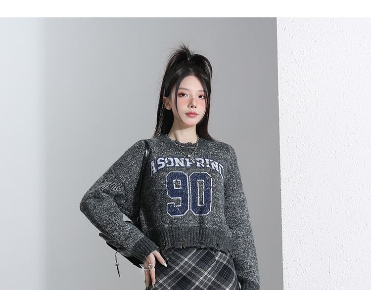 Plaid Slit Midi Straight Skirt - High Waist