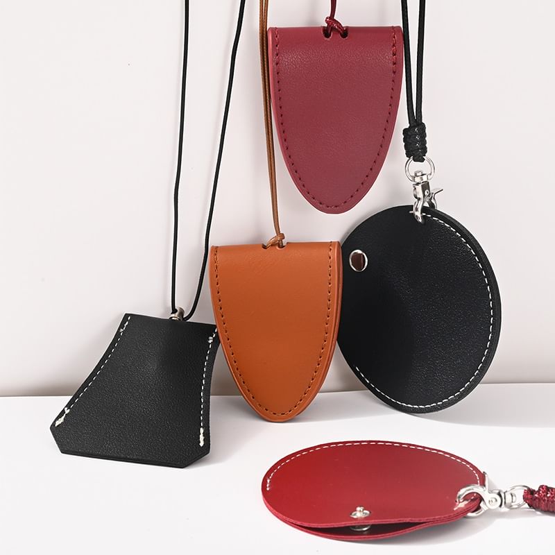 Pouched Necklace Faux Leather