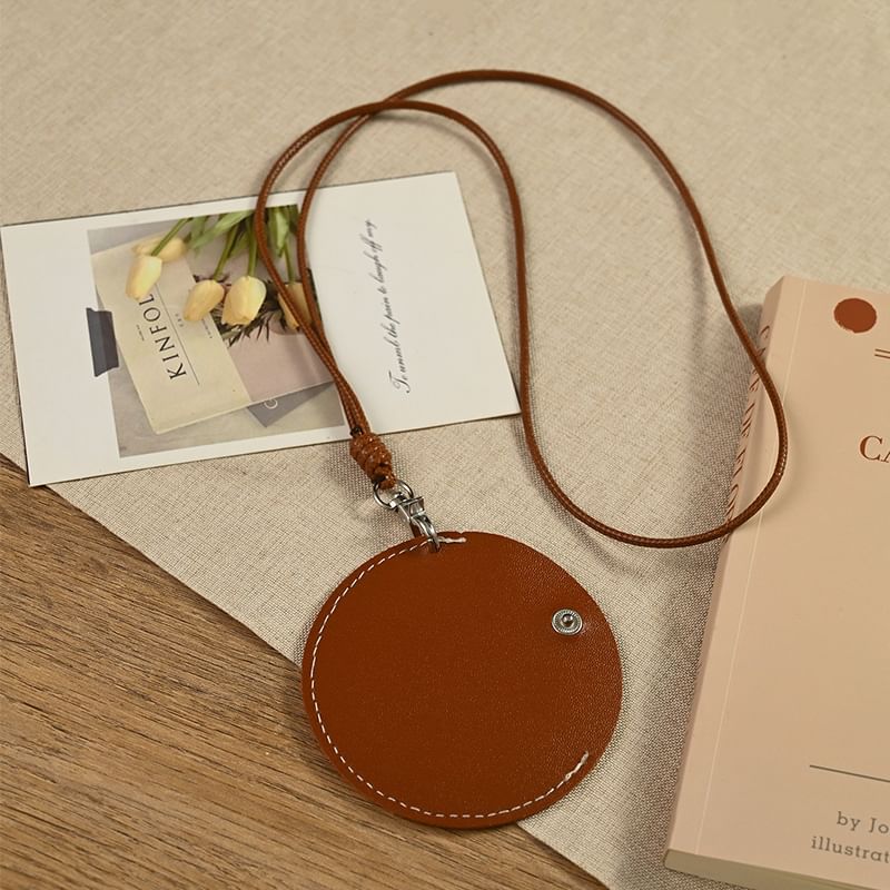 Pouched Necklace Faux Leather