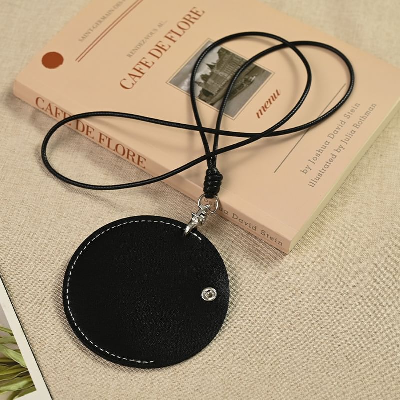 Pouched Necklace Faux Leather