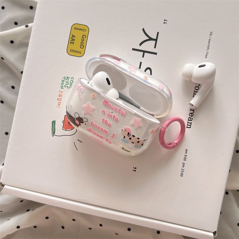 Animal Lettering AirPods / Pro Earphone Case Skin