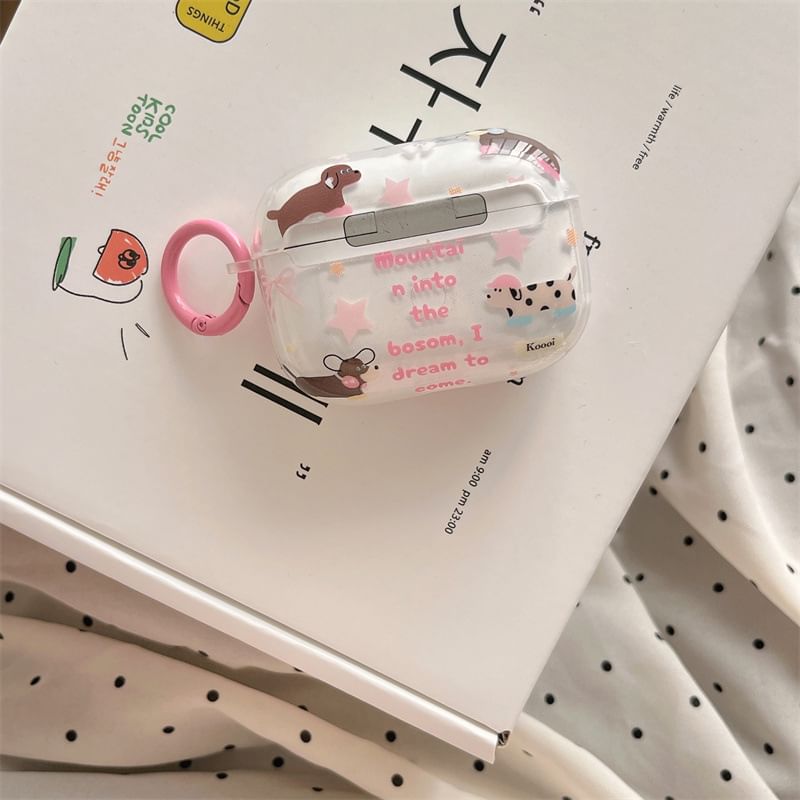 Animal Lettering AirPods / Pro Earphone Case Skin